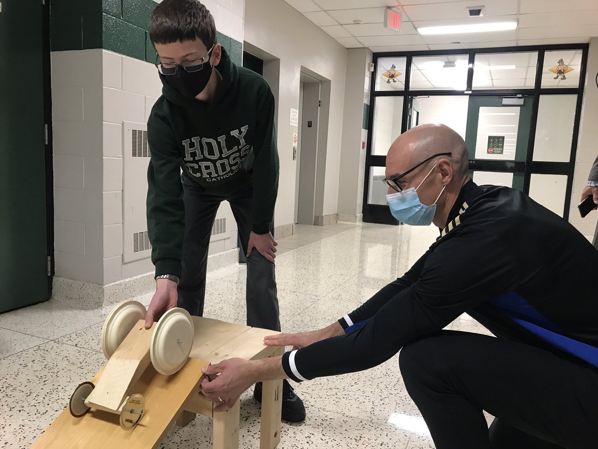 hcwethenorthend's tweet image. Pink Lightning, WALL-E and many more competed in Mr. Swick’s ‘Car Distance Challenge.’ Very cool but definitely needs a better name. #WeTheNorthEnd #vroomvroom #workinmotion #itsallaboutthename