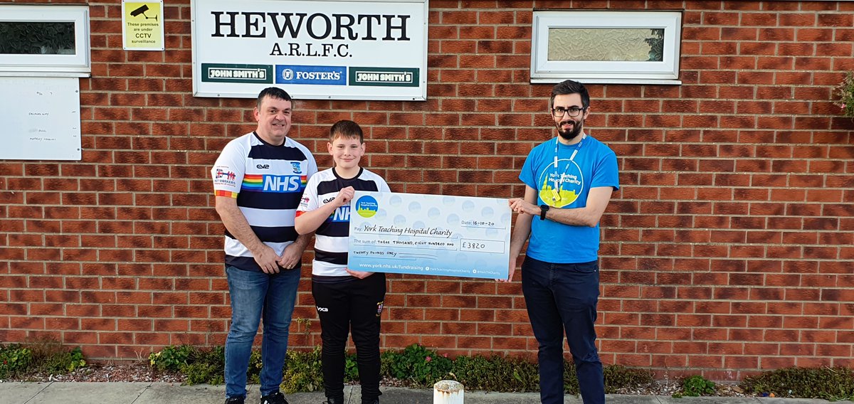 York & Scarborough Hospitals Charity (@yshospcharity) on Twitter photo A huge thank you to <a href="/HeworthRugby/">HEWORTH ARLFC</a> who have raised an incredible £3820 to benefit staff and patients at York Hospital.
The club ran a design a shirt competition, creating and selling the winning entry to raise this fantastic amount.
Thank you for your support š A huge thank you to <a href="/HeworthRugby/">HEWORTH ARLFC</a> who have raised an incredible Ā£3820 to benefit staff and patients at York Hospital.
The club ran a design a shirt competition, creating and selling the winning entry to raise this fantastic amount.
Thank you for your support š