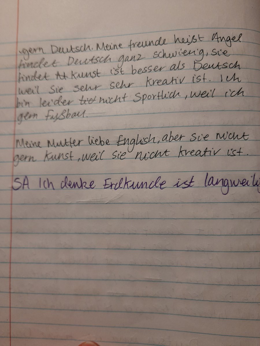bolhs_mfl's tweet photo. Amazing writing about school and subjects from Year 8s in German this week! 
#dieSchule  @BOLHS_Year8 https://t.co/RGPnywHOWR