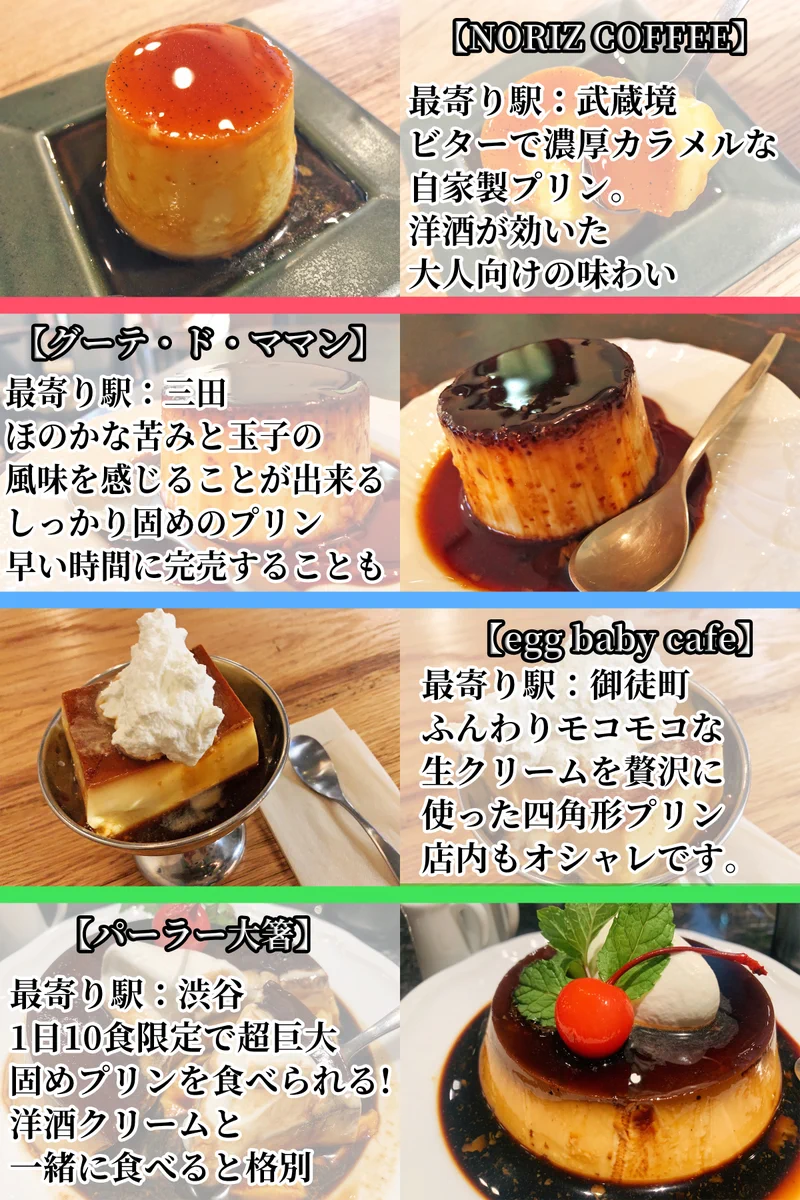 東京で美味しいプリンを食べたい時の参考にしたいプリンまとめ。