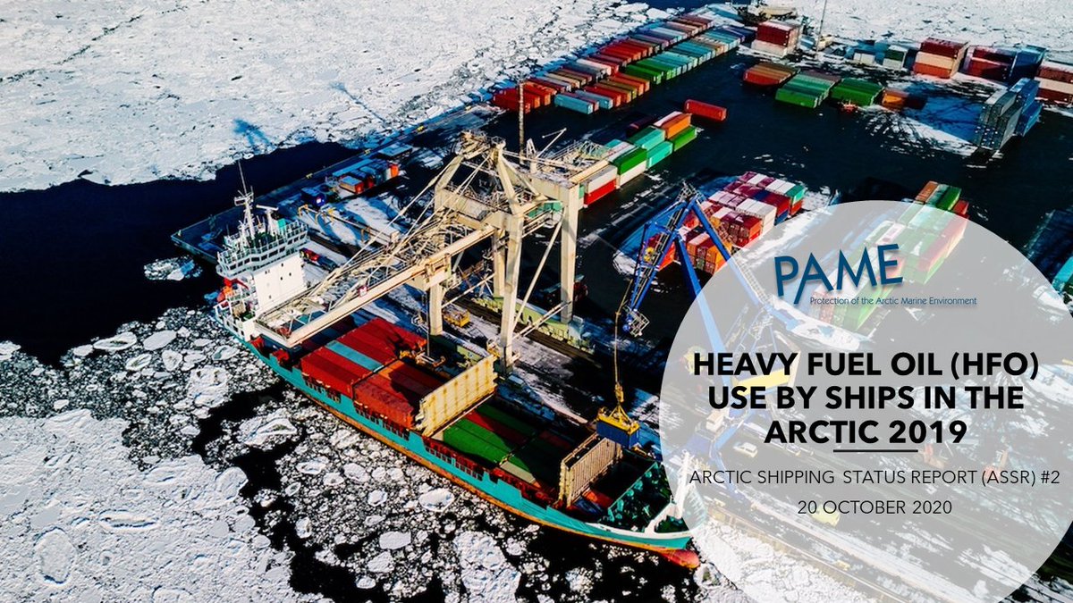  @PAMESecretariat today issued its second Arctic Shipping Status Report (ASSR #2). ASSR #2 provides information on fuels used by ships operating in Arctic waters in 2019 (1/6)