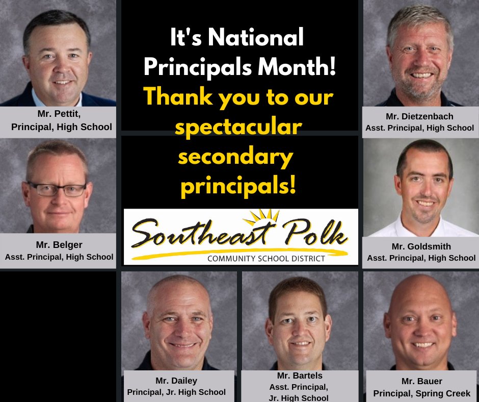It's National Principals Month! Please join us in saying “thank you” to our outstanding principals and assistant principals, who work incredibly hard to ensure our students, families, and staff members are valued and supported every day. #ThankAPrincipal #sepolk