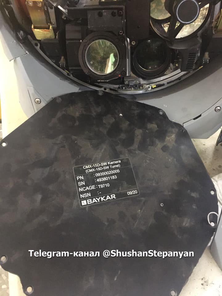 Two more photos from the Armenian MoD of that TB2 WESCAM CMX 15D-SW turret. It is a little suspicious that we haven’t seen more of the wreckage and that the first photos published weren’t from the wreckage. 1278/ https://t.me/ShushanStepanyan/32