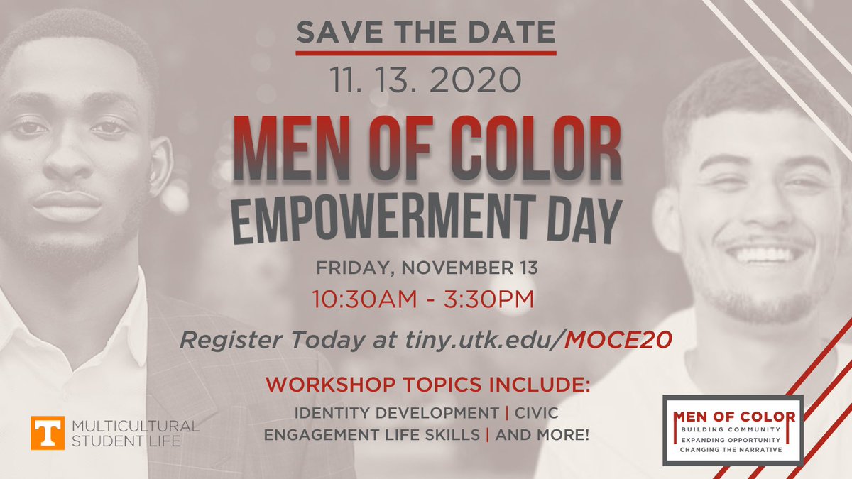 Register today! Share with a friend. The link is in our bio. #UTK #GoVols #GBO #UTKnoxville #MenofColor #Empowerment