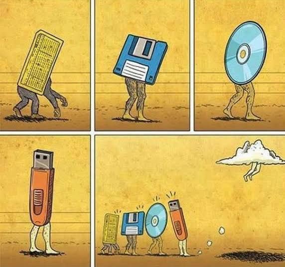 alvinfoo's tweet photo. The evolution of storage tech 😁 https://t.co/0VKGVkLVVb