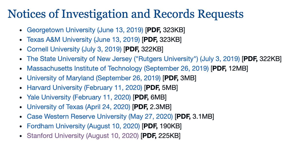 DOE is investigating 12 elite universities over failure to disclose foreign gifts. Case Western U. failed to report foreign gifts and contracts for 12 years. Stanford began anonymizing gifts after it opened a center in Beijing in 2012.