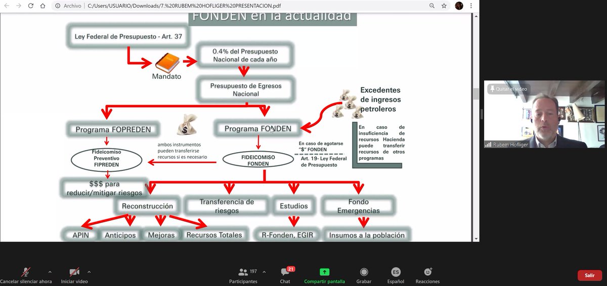 UNGRD's tweet photo. "Cerrar la brecha financiera entre pérdidas aseguradas y no aseguradas es de vital interés para el sector público", Rubem Hofliger, Líder Sector Público de Soluciones Latinoamérica, quien socializa experiencia del Fondo de Desastres Naturales de México. https://t.co/zbgnyfio37