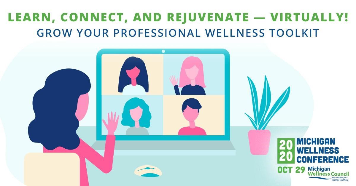 The 2020 Michigan Wellness Conference has gone virtual! Grow your professional toolkit, earn CECs, and connect with other professionals in Michigan.
Register for the Conference today!
buff.ly/34NLbIh

#MichiganWellness #WorksiteWellness #HR #CorporateWellness