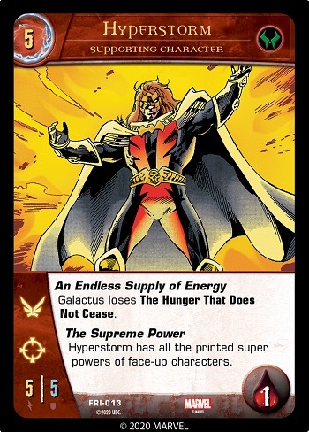 DeconstructVS's tweet photo. Hyperstorm
Card Number: FRI-013
Comic: Fantastic Four (1996). Issue 408, Cover.
Artist: Paul Ryan
Writer: Tom DeFalco

#vs2pcg #games #cardgames #marvel #marvelcomics #lcg #tcg #art #comicart #deckbuilder #upperdeck #FantasicFour #Fantastic4 #FF https://t.co/SvUSablFwC