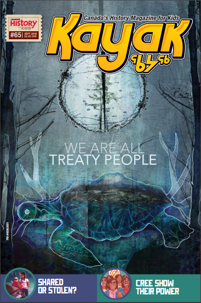 FNMI_SCDSB's tweet image. Download FREE issue of Kayak magazine - all about Treaties &amp;amp; historic Treaty relationships &amp;amp; written in student-friendly language. Learning about Treaties gives us a chance to reflect on our shared history &amp;amp; to learn why “We Are All Treaty People” canadashistory.ca/getmedia/e4919…