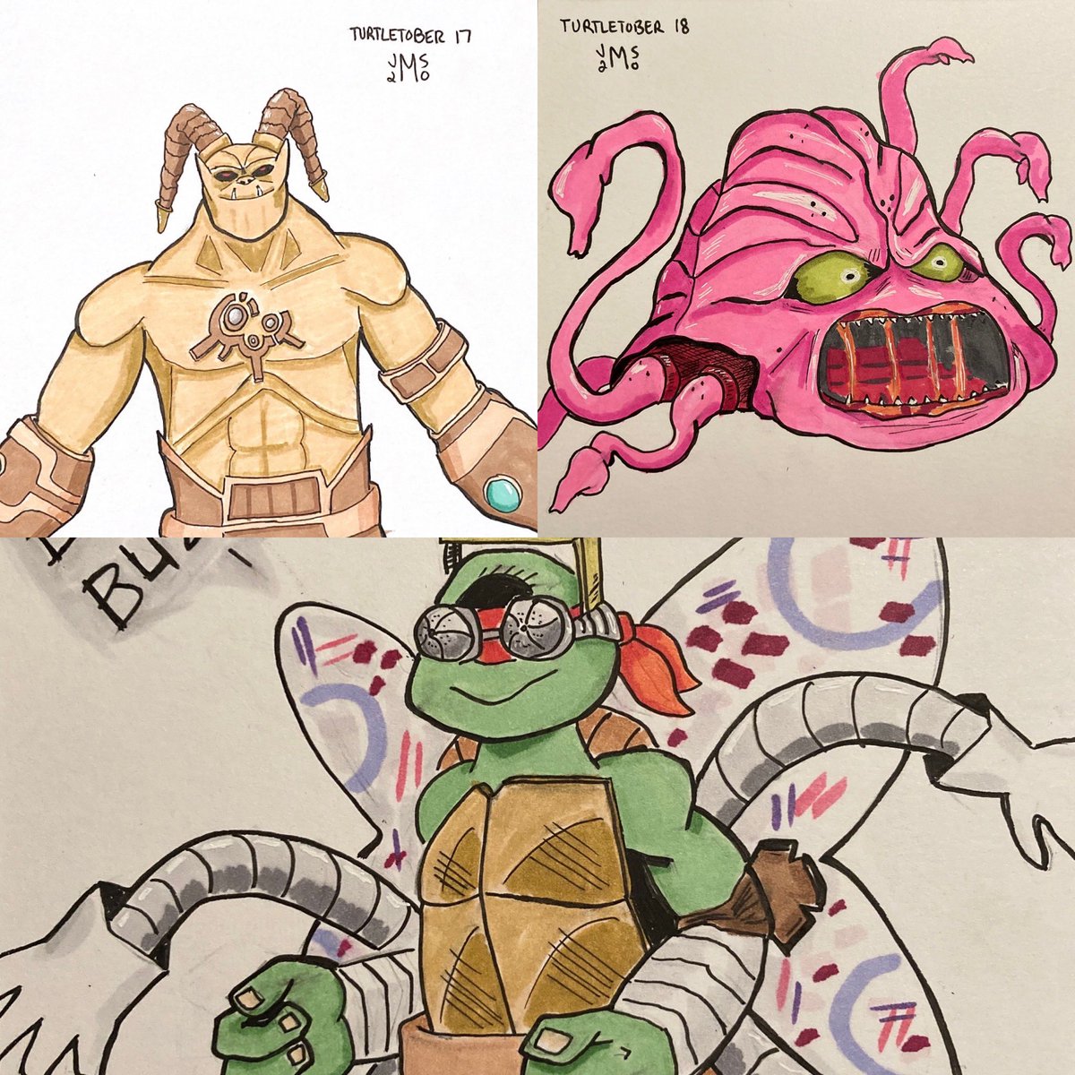 Been doing Turtletober over on my Instagram, this thread will catch you up on all my drawings.  https://www.instagram.com/rklstudios/ 