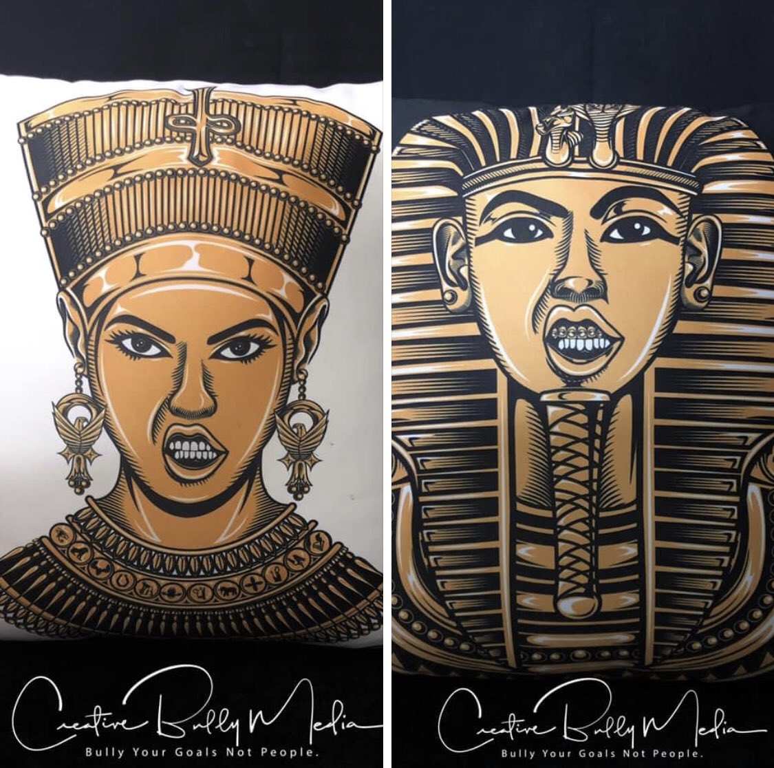 These Joints literally one retweet from going Viral

LINK: creativebullymedia.com/collections/em…

#Egypt #Egyptian #Art #Gold #KingTut #Nefertiti #pillows #Artist #EgyptianArtist