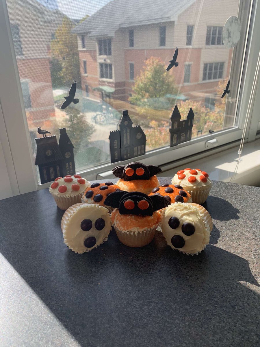 Halloween bake-off!! Like your favorite dessert! Team Spooky Sisters - Bats, Graveyard, and Ghost Cupcakes!