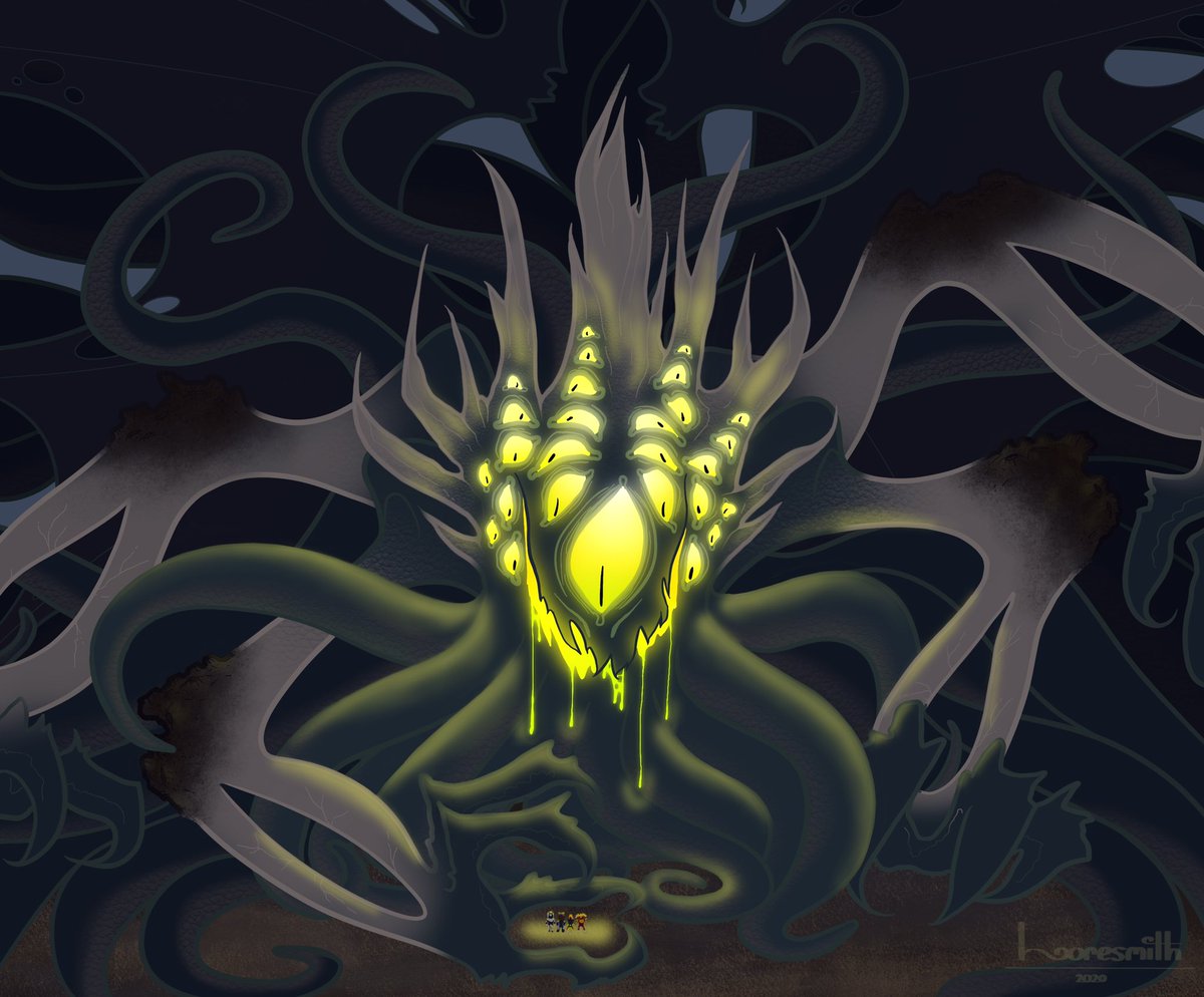 LeonisLoresmith's tweet photo. So about a month ago I asked @DoctorSungTWRP what I should draw and now (after getting sidetracked ope) I proudly present Conethulu https://t.co/ZYY5rewZo3