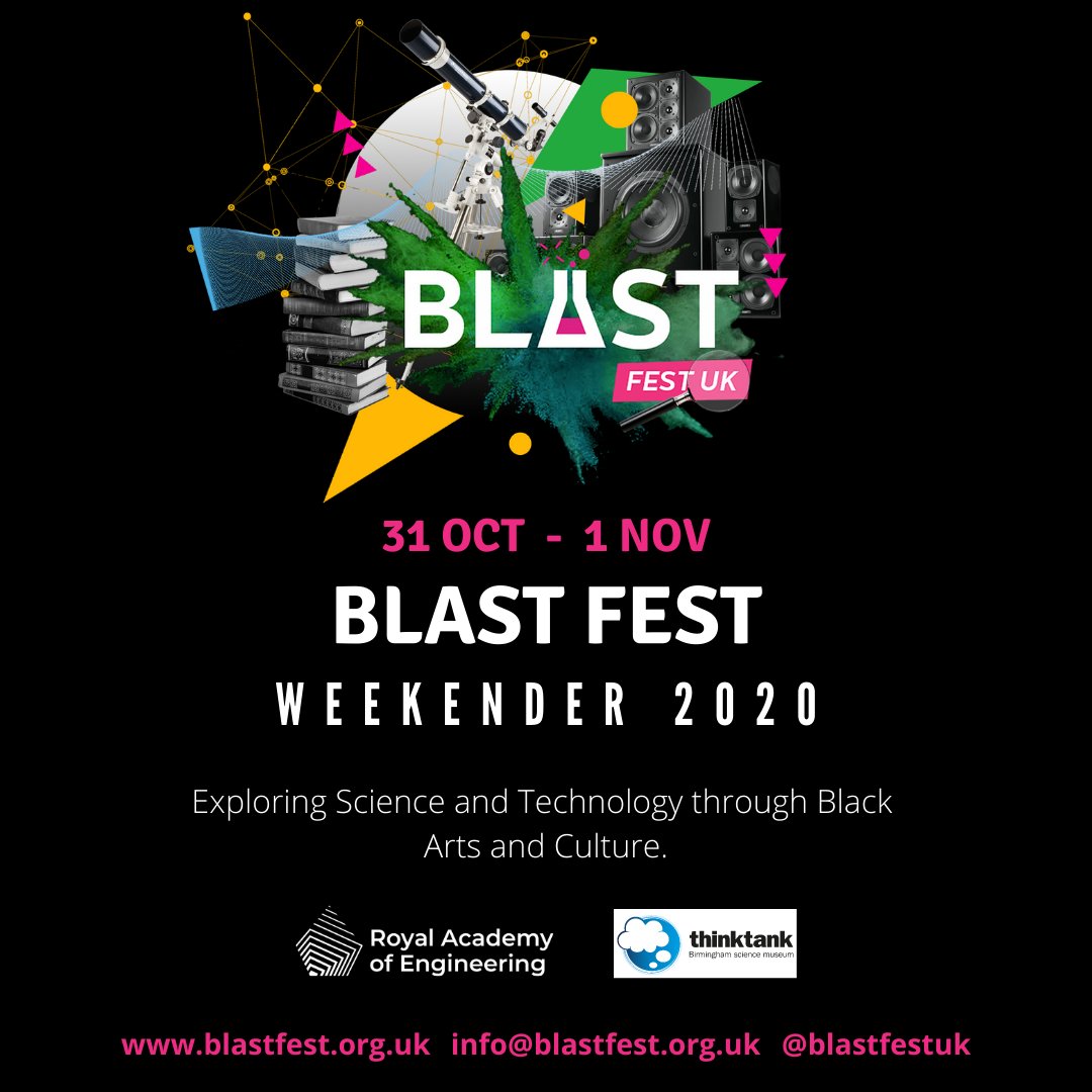 This year we're combining Wilson Shervington Annual Lecture 2020, Sound As A Weapon & @blacksteamuk 2020 into one virtual BLAST Fest Weekender! So grab your tickets below & join us for an online weekend of BLAST! blastfest2020.eventbrite.co.uk #EngDiversity #BHM2020 #RAEIngenious
