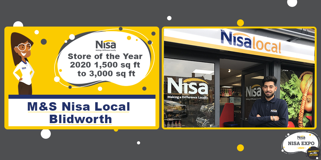 WINNER - Store of the Year 2020, 1,500 sq ft to 3,000 sq ft - <a href="/MSLocalNisa1/">M&S Local Nisa</a> M&amp;S Nisa Local Blidworth 
#NisaExpo #NisaExpoAwards
