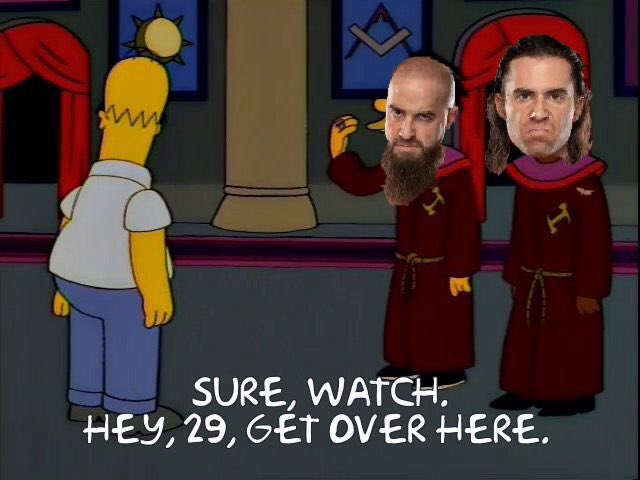 SimpsonsWWE's tweet image. Meanwhile at the Dark Order HQ...

#AEW