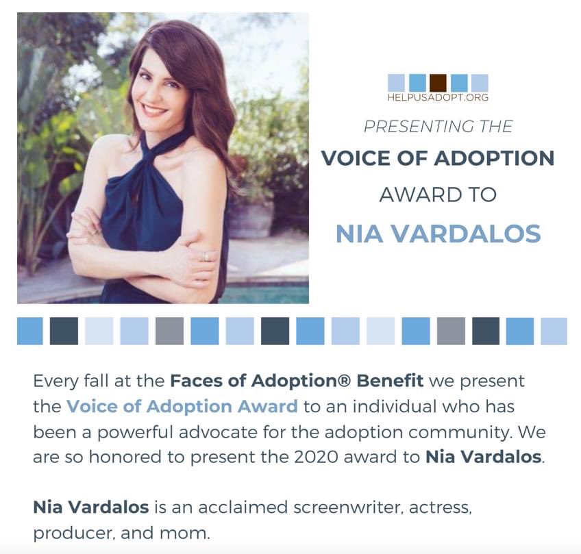 NiaVardalosFans's tweet photo. TOMORROW IS THE DAY! ~ Tune in at 8pm EST on HelpUsAdopt Facebook page or their auction website https://t.co/sOSytzL4TS ***SIGN UP - FREE REGISTRATION*** #facesofadoption #niavardalos #virtualgala #instantmom #award https://t.co/SkvLNUhaBF