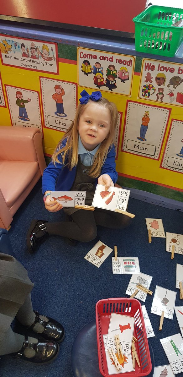 marys_rc's tweet image. Megan and Flora in Reception Class, worked hard today reading CVC words and placing pegs on the correct pictures. #enhancedlearning 
#readingformeaning
