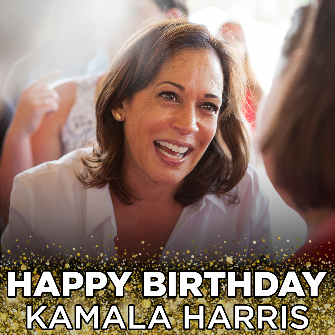 Eyewitness News on X: "The Democratic Vice Presidential candidate Sen. Kamala Harris turns 56 today! Happy Birthday, @kamalaharris! #happybirthday # kamalaharris https://t.co/QLjRvSKsfE" / X