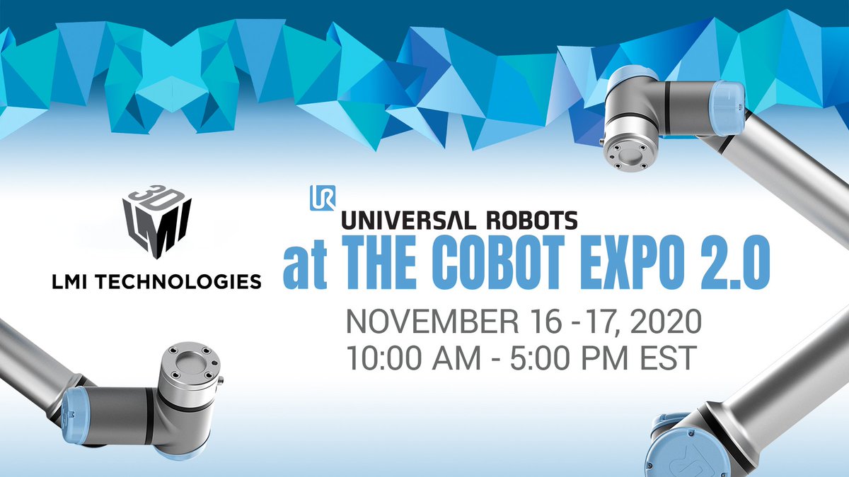 lmi3d's tweet photo. The Cobot Expo 2.0 organized by @Universal_Robot is here again! We’re excited to announce that LMI will be exhibiting online from November 16-17. Make sure to come and visit!
You can register here: https://t.co/gzywndONZz
#FactorySmart #robot #automation #cobots #robotic https://t.co/fE6BevvGfP