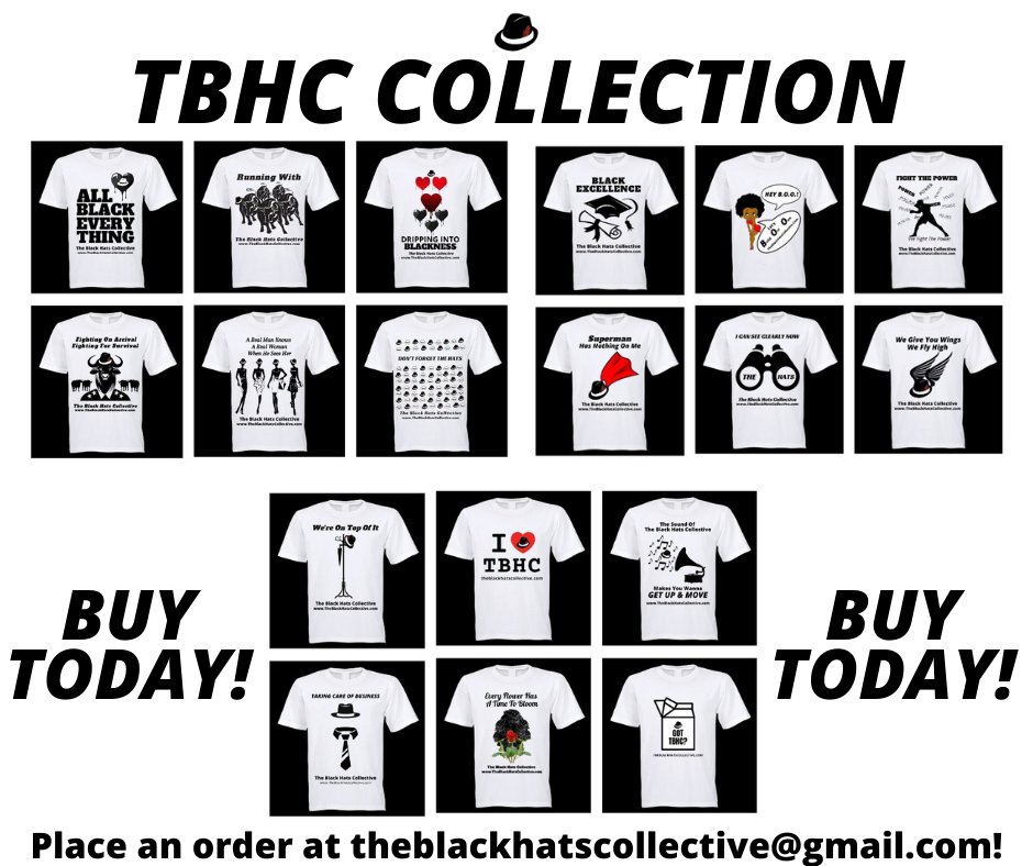 Place an order today for one of our TBHC Collection items!

Go to our website and select 'TBHC Collection' to view them.

If you are interested, email us at theblackhatscollective@gmail.com!

#BlackBrands
#BlackClothingBrands
#BuyBlack
#BlackClothes
#TBHCcollection
#TBHC