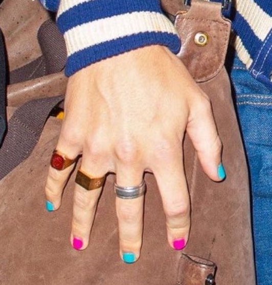 Harry Styles Nail Updates Pink Blue Pt 2
