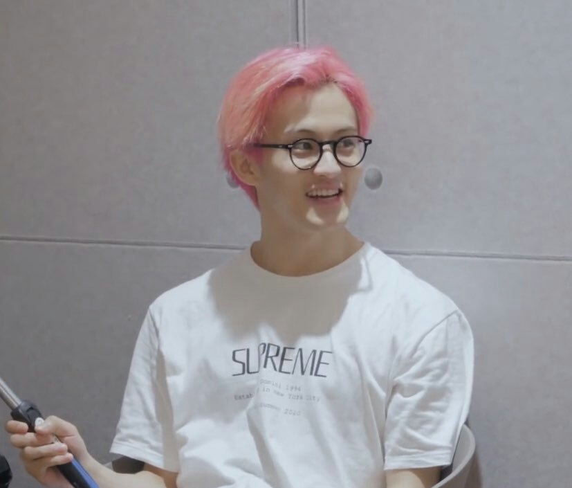 p.s. i almost forgot to say this but you look so damn good in those glasses  also love your pink hair, or orange hair, whatever, they are iconic. you always look good for me. keep that on your mind ♡