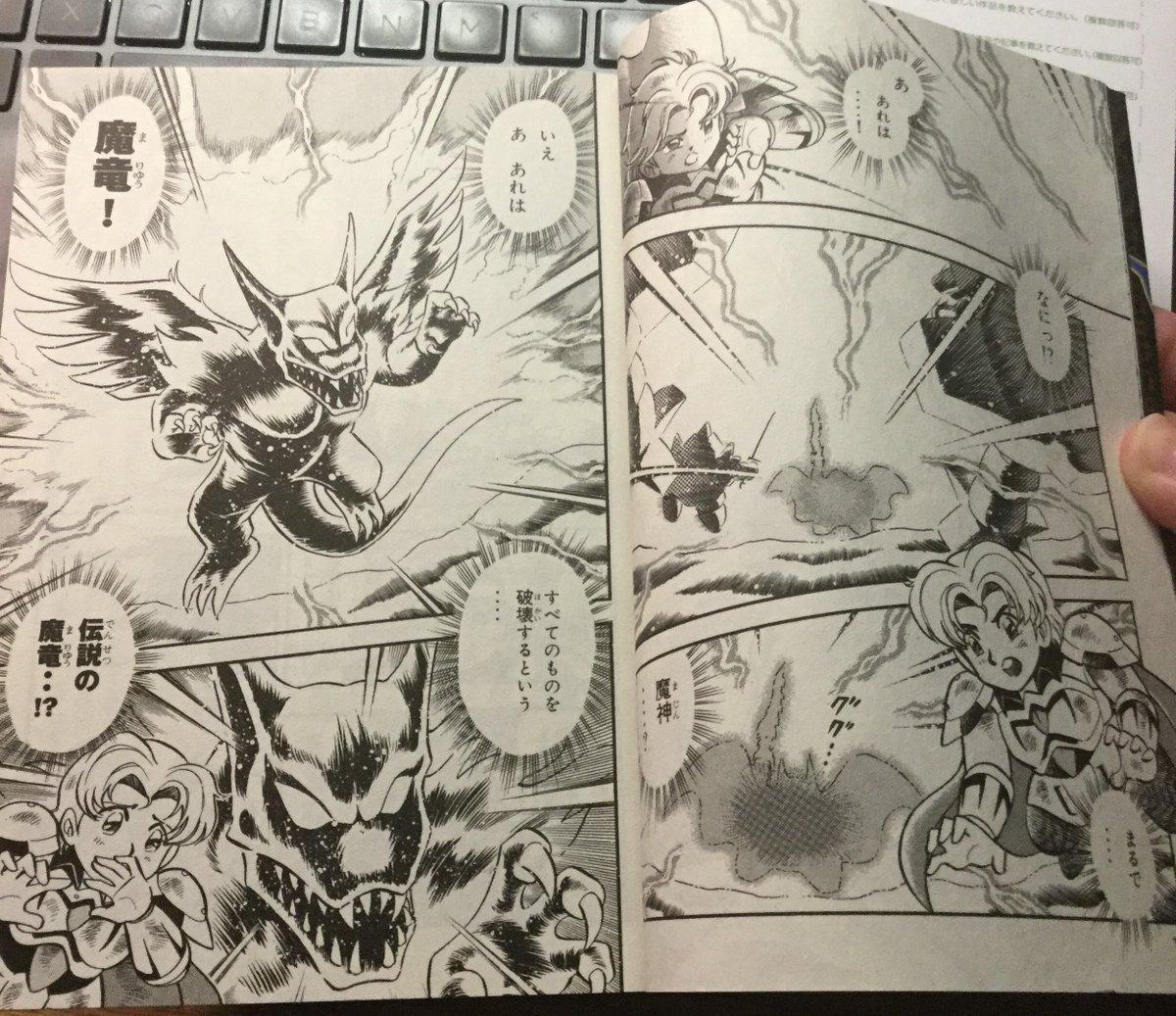 Upon drawing his sword, the stranger turns into a Devil Dragon (maryuu), a beast that is said to have the ability to destroy everything. Turns out, that was just a dream, and she had passed out during the fight. The stranger explains that the bandits ran away.