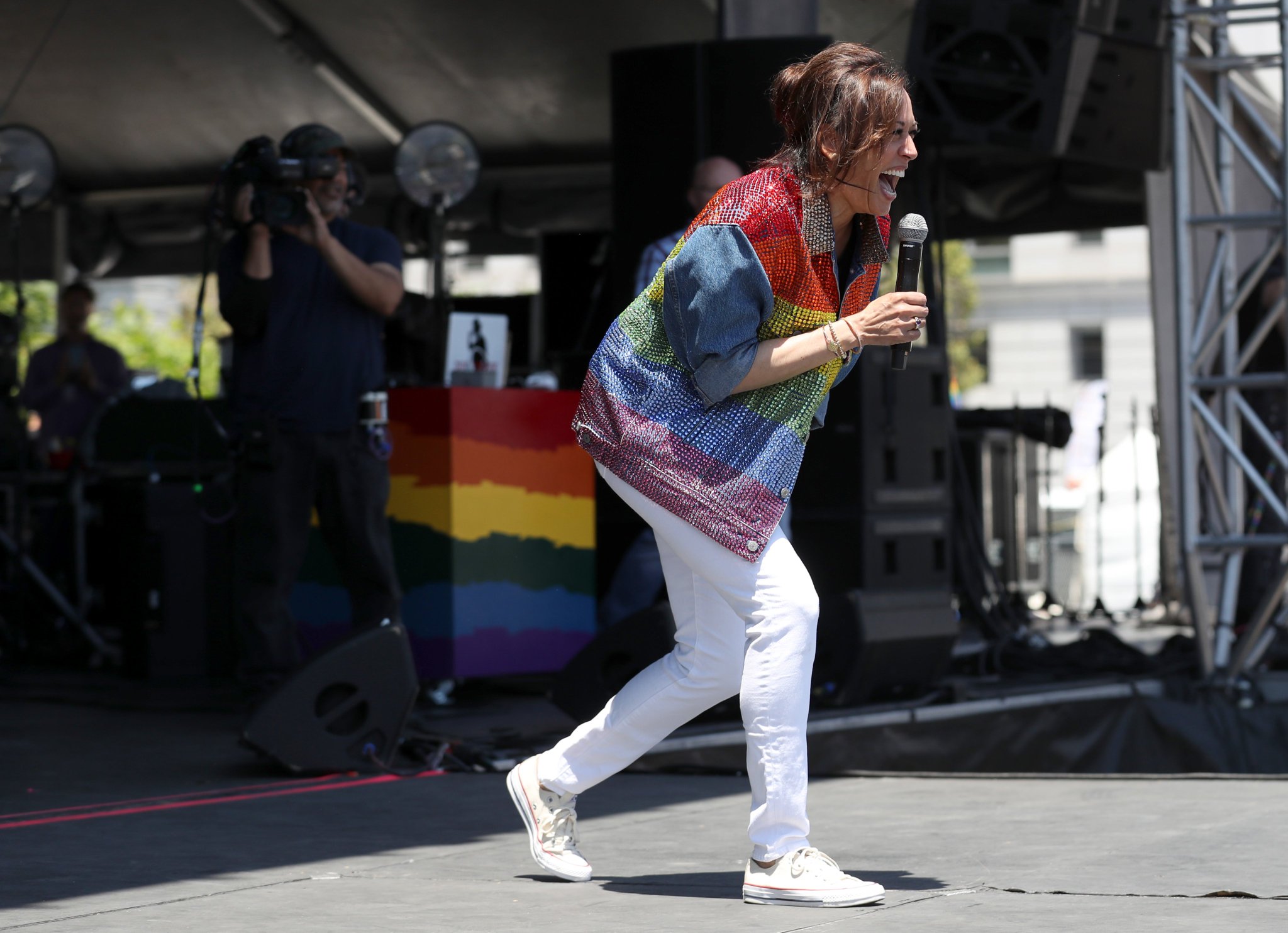 Happy birthday to kamala harris and her converse  