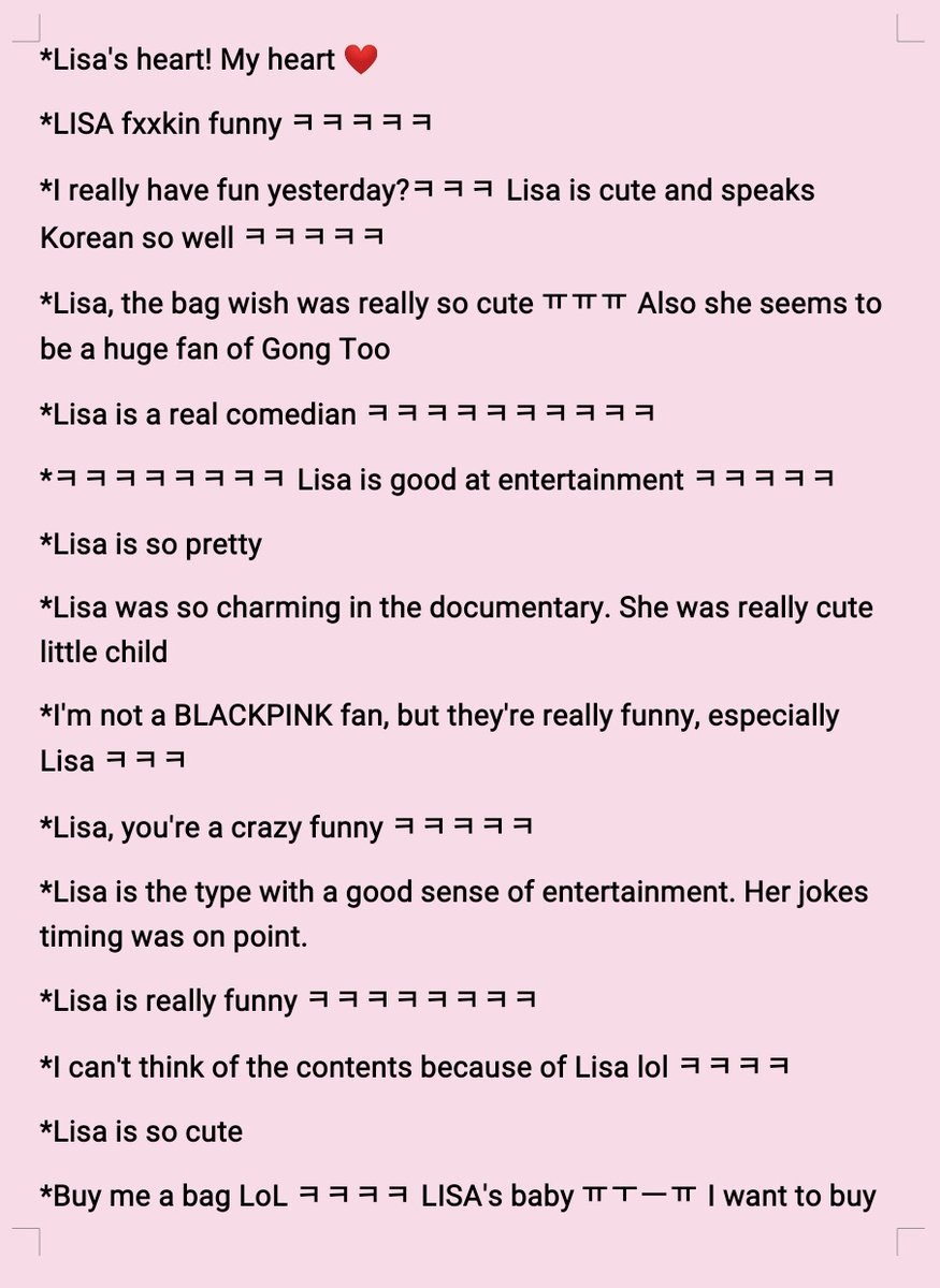 [THEQOO] BLACKPINK saying their wishes to Seo Jang-hoon ( LISA wish to buy a bag).*Lisa has great sense of humor*Lisa is really funny lolㅋ*Ah Lisa is really cute ㅋDon't repost pls  #LISA  #리사  @BLACKPINK