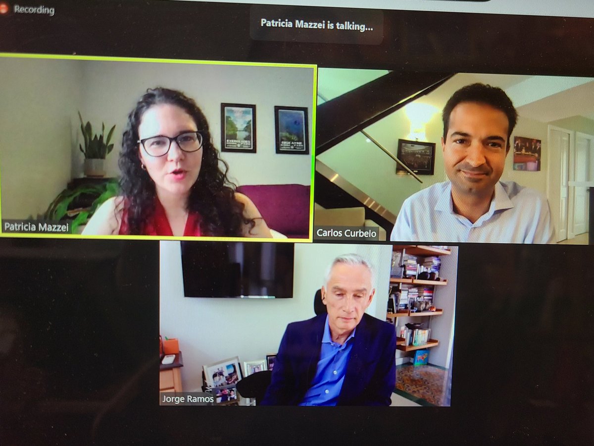gchacon11's tweet photo. @PatriciaMazzei, moderating a panel with @jorgeramosnews, journalist @UniNoticias, and former Rep. @carloslcurbelo, to talk on diverse Latinx pop, key States, what communities are doing to transform numbers into political power and more #Latinx #LatinosCount https://t.co/edMKQR66bq