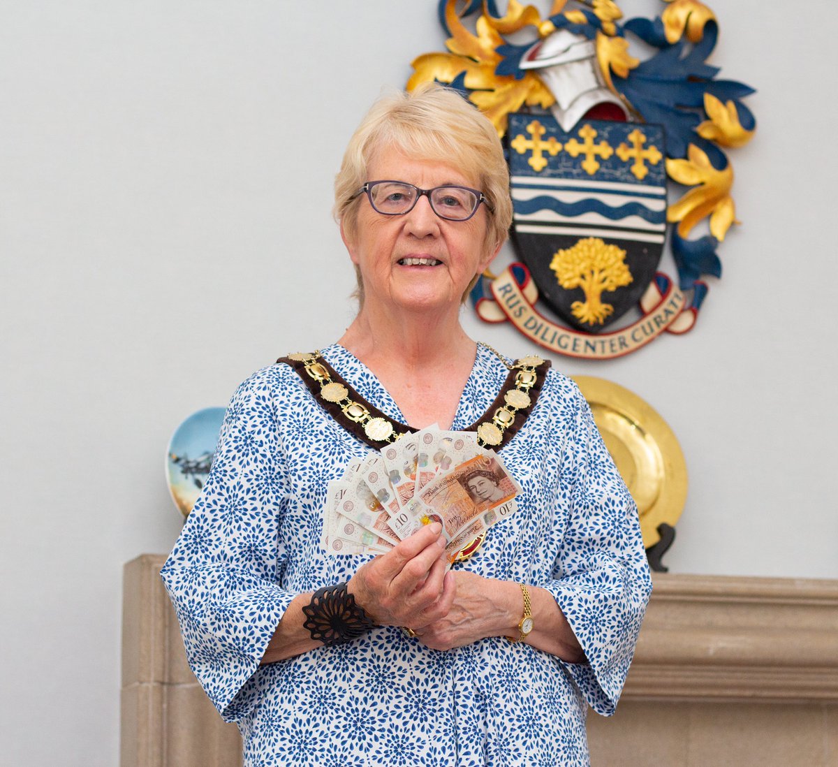 Outgoing Council Chairman Cllr Susan Waring raised £5,000 for <a href="/LNAACT/">Lincs & Notts Air Ambulance</a> during her term chiefly by giving £10 of her own money to fellow councillors to invest in fundraising opportunities such as buying hens to sell on their eggs and entry fee for the sponsored <a href="/Spires_Steeples/">Spires & Steeples</a>
