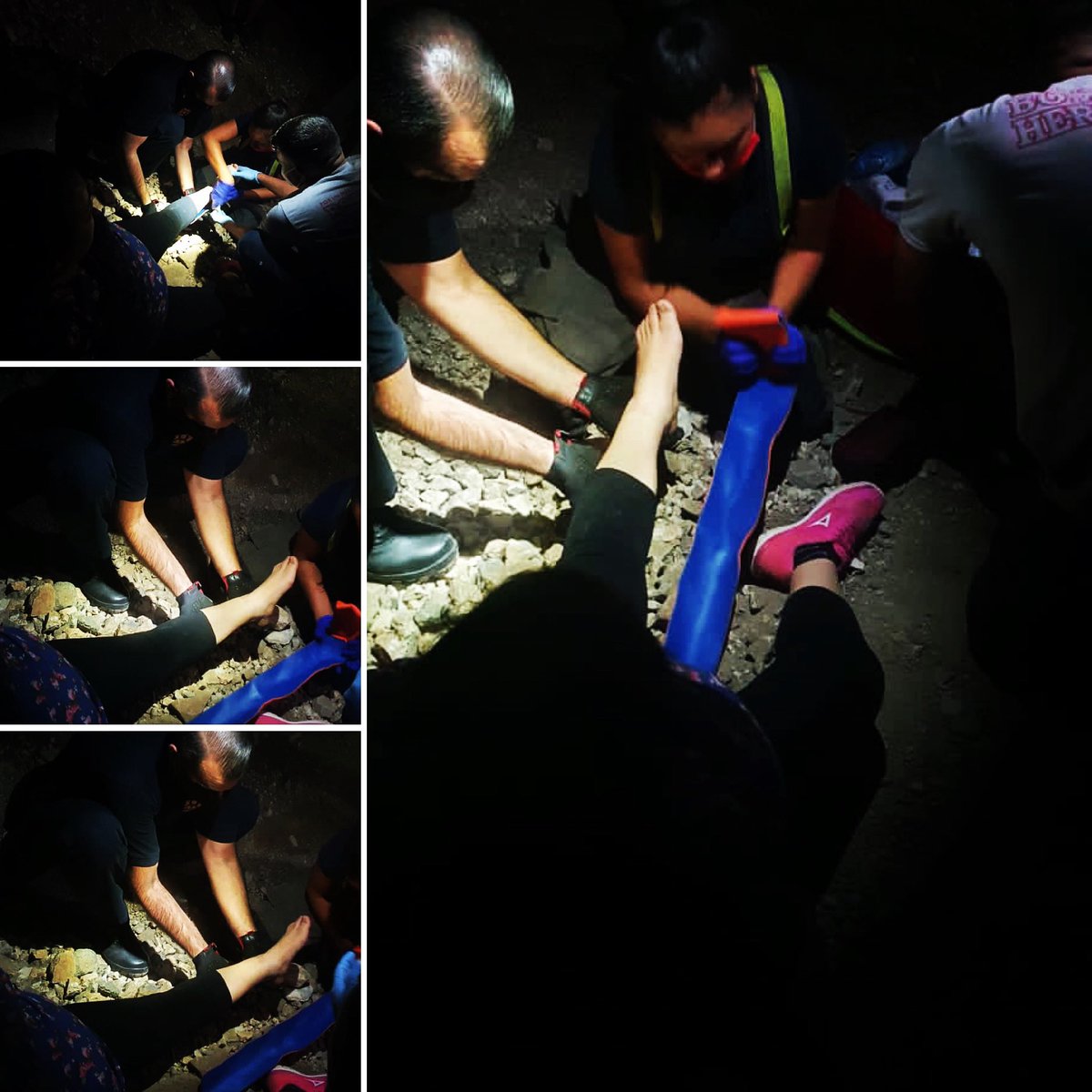 BomberosHermos1's tweet photo. Atencion a lesionado en Blvd. Santa Clara final poniente en la colonia Villas del Sur. Activando el grupo #REVEC ya que se encontraba en el cerro. https://t.co/4KxffAffcC