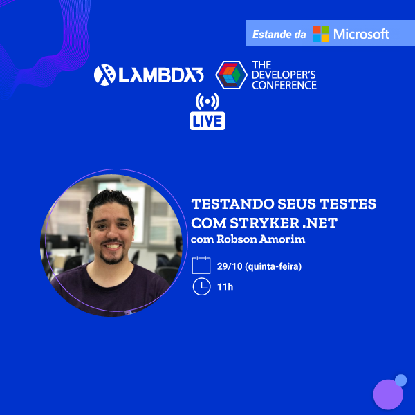 lambdatres's tweet photo. No segundo dia de @TheDevConf Recife Online, Lambdas @FabioDamasceno e @MGuardarini, @giovannibassi, @pfernandesfilho, @sergiopratess, @willsbctm e @AmorimRob trazem os principais assuntos sobre #reactnative #testes #deno e #microsserviços.
@MicrosoftBr @lambdatres #tdc #evento https://t.co/r89Ce9bJGZ