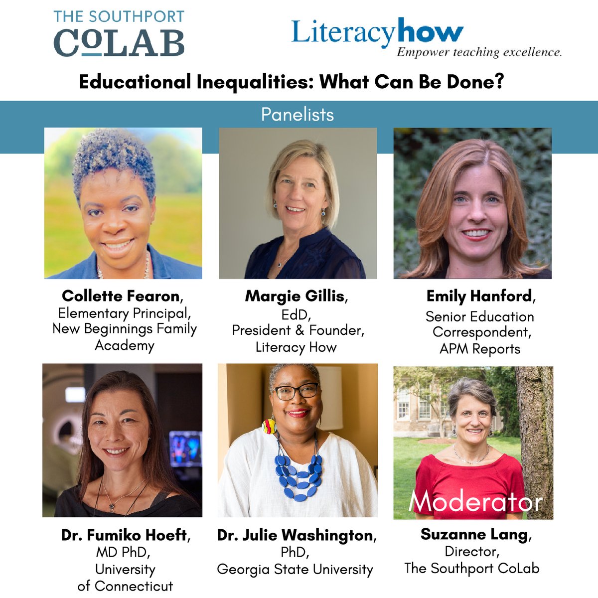 Reading Rockets (@readingrockets) on Twitter photo Educational Inequalities: What Can Be Done? Free roundtable Nov 17 at 7pm ET, w/an all-star panel of educators & advocates! Register: ow.ly/8QC650BXvC8
Hosted by <a href="/SouthportCoLab/">The Southport CoLAB</a> <a href="/Literacy_How/">Literacy How</a> Educational Inequalities: What Can Be Done? Free roundtable Nov 17 at 7pm ET, w/an all-star panel of educators & advocates! Register: ow.ly/8QC650BXvC8
Hosted by <a href="/SouthportCoLab/">The Southport CoLAB</a> <a href="/Literacy_How/">Literacy How</a>