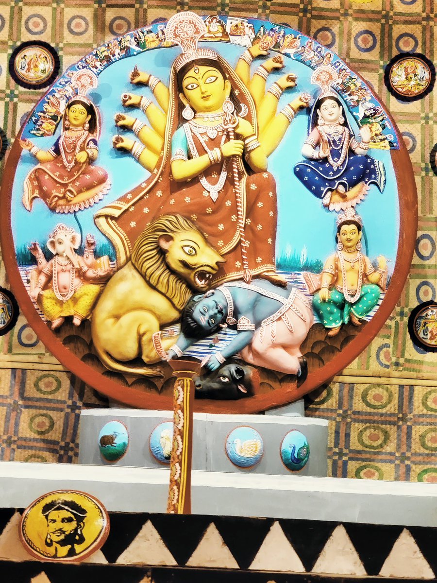 As a tribute to  #SSR the pandal, before it's inauguration, had created one piece of art depicting Rajput as Lord Kartik. Organisers say if Mahishasur Mordini was made into a movie, he would be cast as Kartik because he fit the bill.