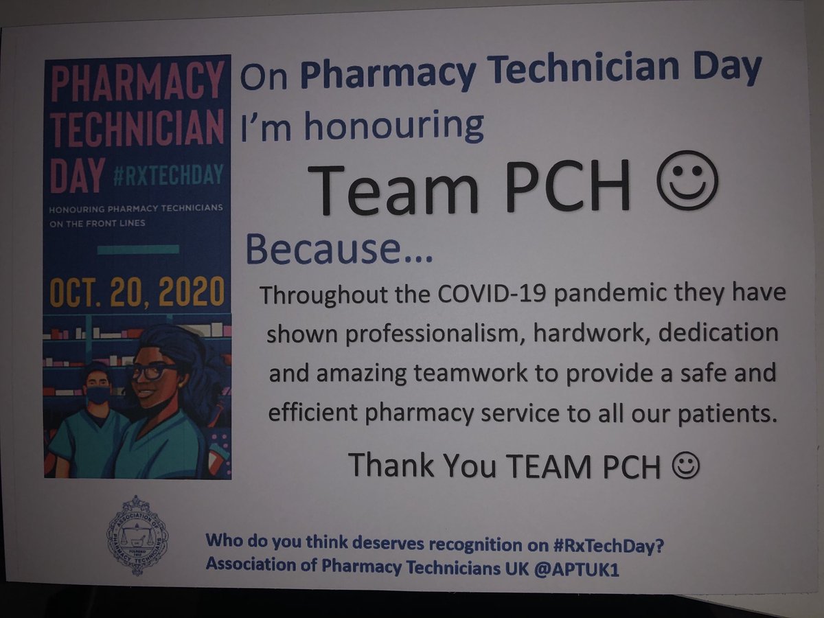 hannahslee83's tweet image. Happy Pharmacy Technician Day to Team PCH &amp;amp; our colleagues across Wales. #Rxtech ⁦@APTUK1⁩ ⁦@CwmTafMorgannwg⁩ ⁦@SwanseabayNHS⁩ ⁦@VelindreTrust⁩ ⁦@BetsiCadwaladr⁩ ⁦@AneurinBevanUHB⁩ ⁦@PTHBhealth⁩ ⁦@CV_UHB⁩ ⁦@HywelDdaHB⁩ #proud