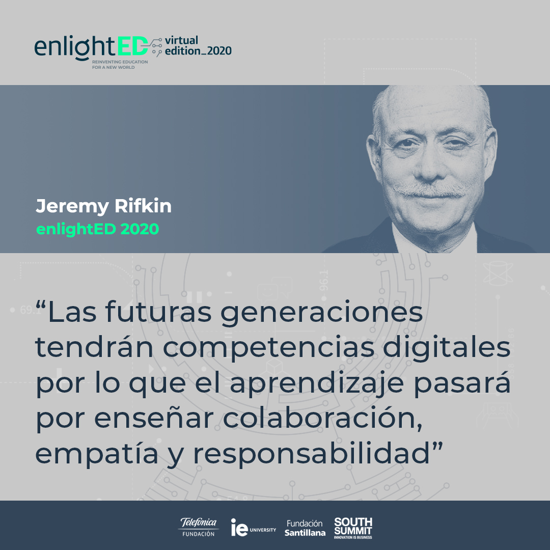 enlight_ED's tweet photo. 📌El fin del trabajo tradicional
📌Las oportunidades laborales que emergen en la sociedad resilente
📌La nueva forma de organizar la sociedad y la economía
📌Una sociedad colaborativa
Analizamos estos escenarios junto a Jeremy Rifkin
#enlightED #Telos113 https://t.co/UdTU0NtK6k