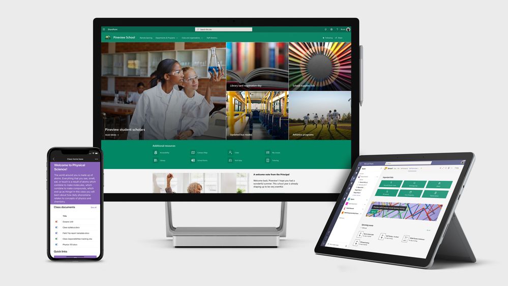 SharePoint's tweet photo. Build #SharePoint site templates for education. Site templates for schools and universities bring together news, events, highlighted content, quick links and more. https://t.co/5jXFgZFgXG https://t.co/82ARVjfsBq