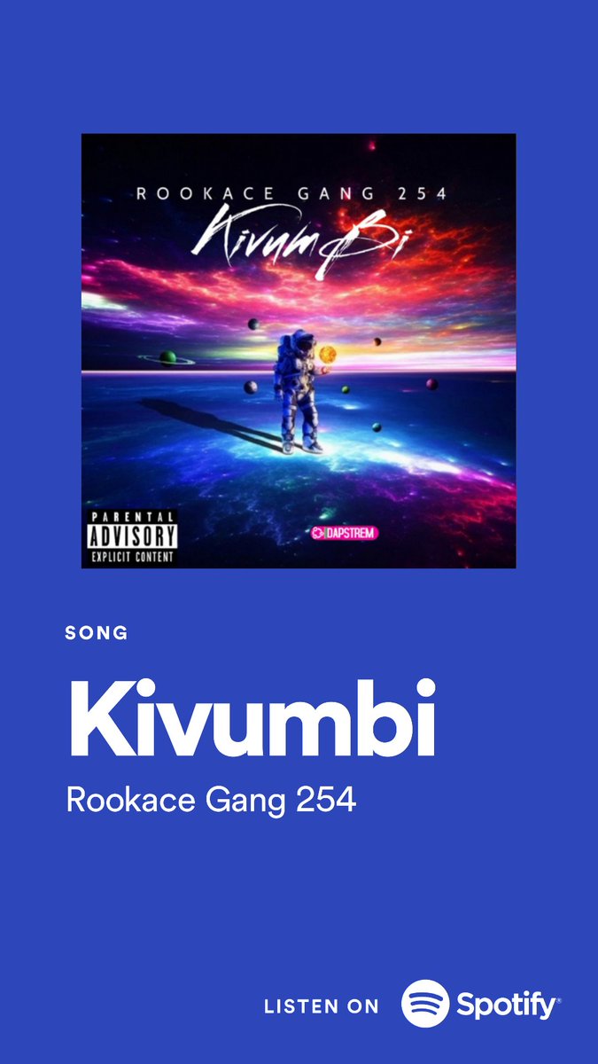 RookaceGang's tweet photo. @Spotify
@spotifyartists
 @spotify_data
 @SpotifyUSA
 @SpotifyUSA 
Lets Appreciate This talent From #Nairobi #Kenya 
Stream #kivumbi retweet and Share
https://t.co/kOaEZufxlK https://t.co/3FaPvwOA3Z