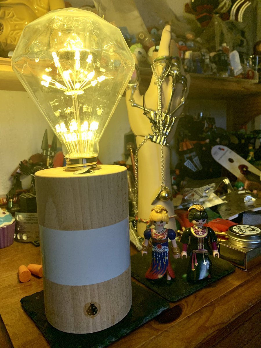 SheHulk's tweet photo. My #Bundleberry lamp by @AmandaHolden at @qvcuk with a little added Amanda, Pippa, and Hecate https://t.co/f8Sy4cGlqE