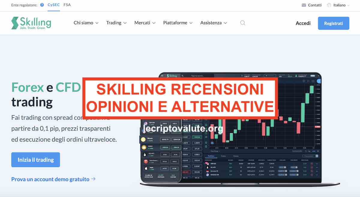 lecriptovalute's tweet image. SKILLING broker funziona?
lecriptovalute.org/skilling-recen…
Regolamentato con licenza CONSOB?
Quali criptovalute si possono negoziare?
Scopri tutto quello che nessuno ti ha mai detto su questa piattaforma con centinaia di asset.

#trading #Bitcoin #lecriptovalute #criptovalute #skilling
