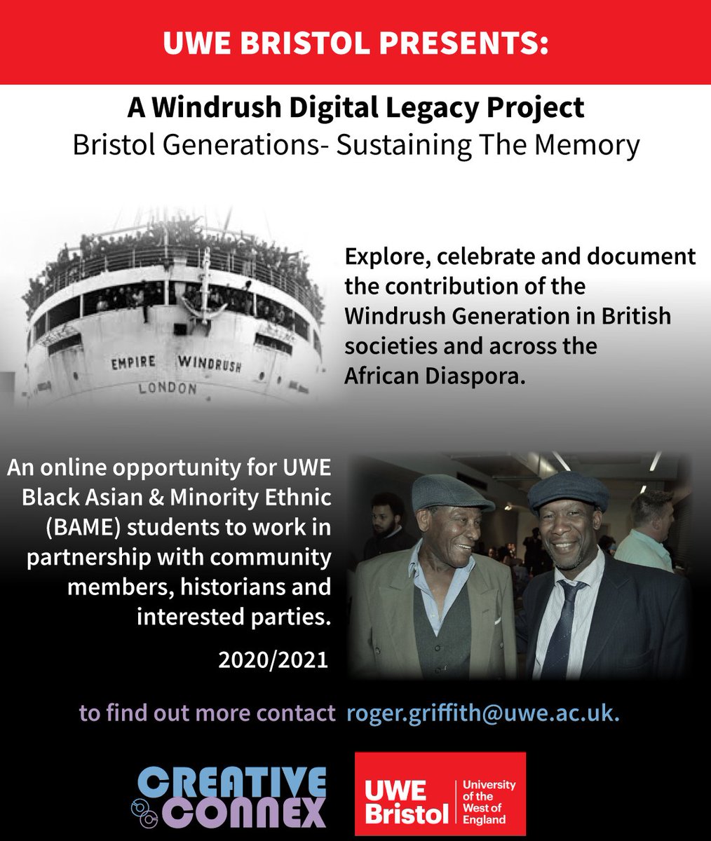 rogerg44's tweet photo. Looking forward two public events. Delivering talk for @triodosuk on my journey, Bristol and updating on #creativeconnex and at 8.25 appearing on @bbcrb to discuss a community learning project with students, community and elders #WindrushGenerations @AlishaAirey @uwehaswp https://t.co/do2vIIHKet
