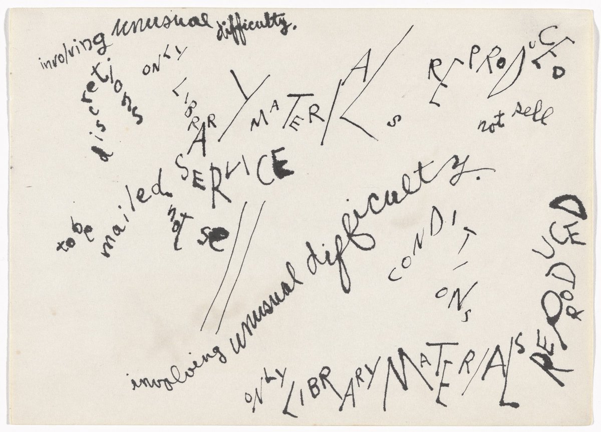 moma_drawings's tweet photo. Drawing-Asymmetry #7, Jackson Mac Low, 1961 https://t.co/317jY1gZVu #moma #jacksonmaclow https://t.co/YZz5sNv1xJ