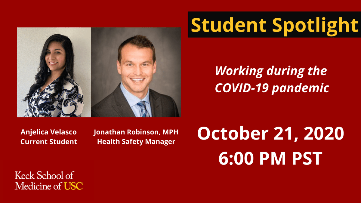 USCOnlineMPH's tweet photo. Are you interested in learning about working during the COVID-19 Pandemic? Hear from a current USC MPH student and graduate of the program as they share about their experiences working in the COVID-19 pandemic. https://t.co/zv8eRN8qQt #USCMPH #globalhealth https://t.co/cIBMJFQ84H