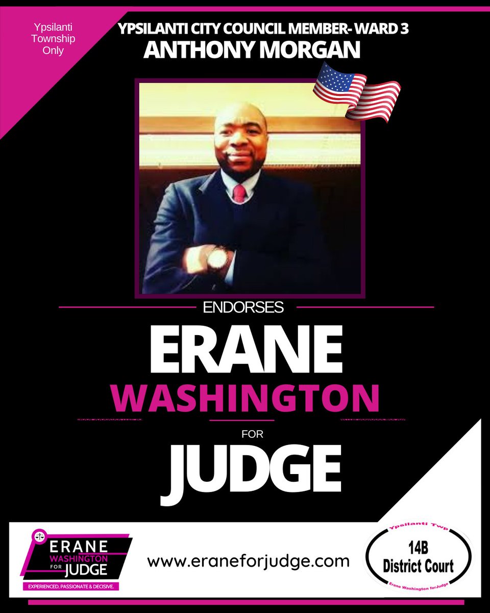 erane4Judge's tweet photo. The CTE Erane Washington Judge has been holding this endorsement for quite some time now.  Councilman Anthony Morgan is such stand up guy with great impact in our community.  We are so grateful to have his endorsment.  Thank you so much for your support!

#TeamErane https://t.co/fg4pOzG9As