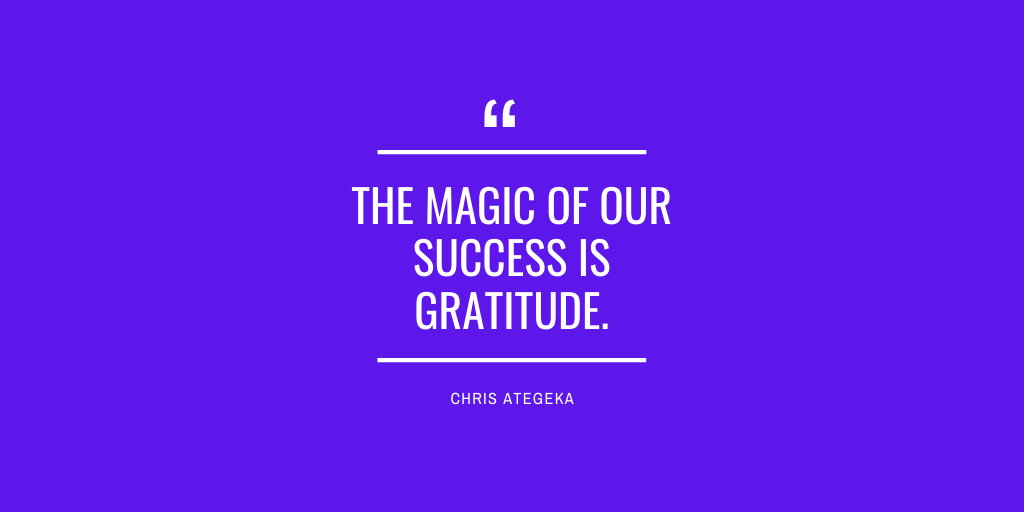 gratitribe's tweet photo. "The Magic of Our Success Is Gratitude" - Chris Ategeka 
Check out Gratitribe podcast's newest episodes with Chris Ategeka featuring inspiring speakers such as Carol Adams, Scott Mauvais and more! Listen here: https://t.co/OJvmBIKyny #gratitribe #gratitude #podcasts #chrisategeka https://t.co/omXdmBHqiG