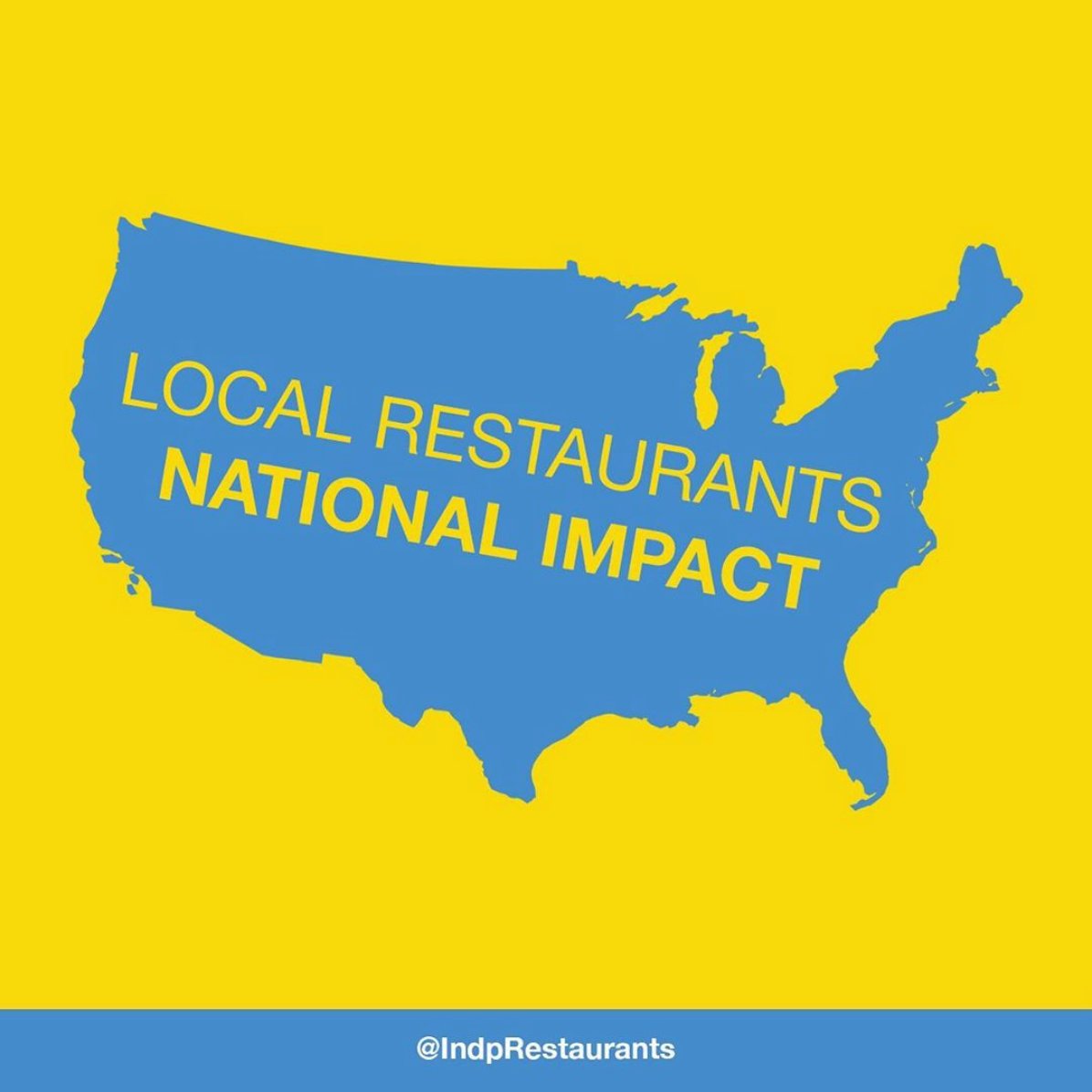 America’s 500,000 local restaurants &amp; bars have a national impact. Our independent restaurant revitalization fund would help jumpstart America’s economy &amp; single handedly reduce national unemployment by 2.4%. Restaurant relief is for everyone. 
#SaveRestaurants
<a href="/IndpRestaurants/">Independent Restaurant Coalition</a>