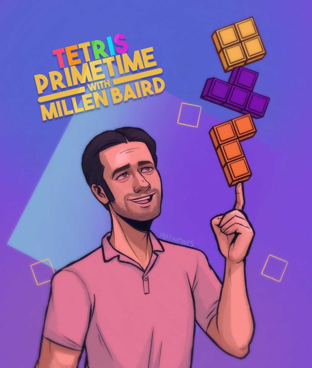 Obsessed with <a href="/millenbaird/">Millen Baird</a> during Tetris Primetime so I drew some fanart <a href="/TetrisMobile/">Tetris® Mobile</a> #tetris #tetrisforever
